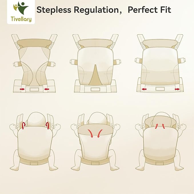 Reversible Baby Carrier – Black Solid & Leopard Print; Lightweight, Cooling & Breathable Lyocell Fabric; Ergonomic Lumbar Support and Quick Hands-Free Wear for Newborn to Toddler (7–44 lbs)