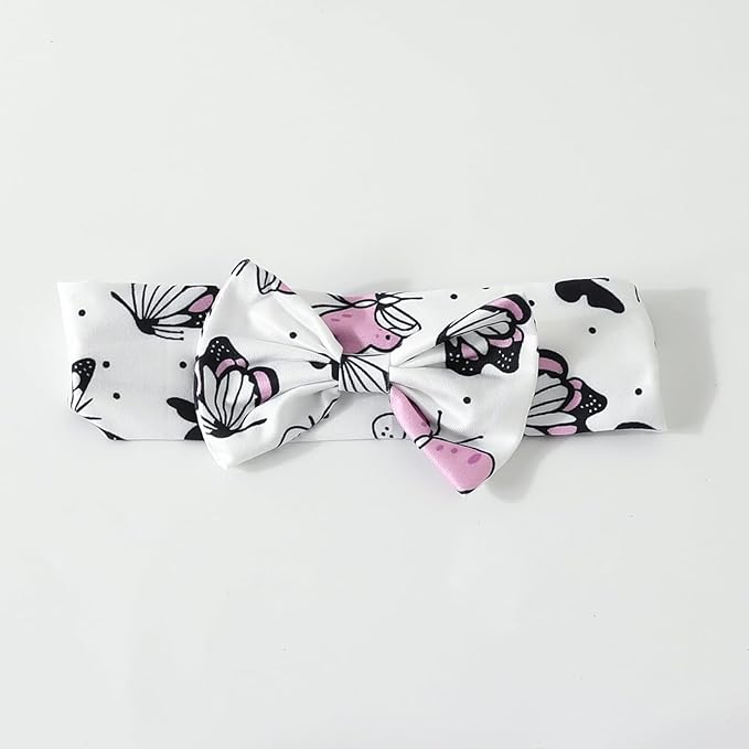 AMAWMW Newborn Baby Girl Clothes Infant Baby Ruffle Romper Pants Summer Outfits 4PCS Gifts Set Toddler Girls' Clothing