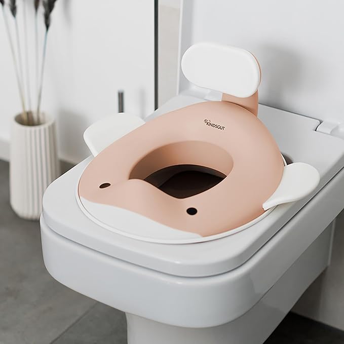 Kindsgut Potty Training Seat in whale design, designed in Germany, suitable for all toilet shapes non-slip toilet seat, Peach