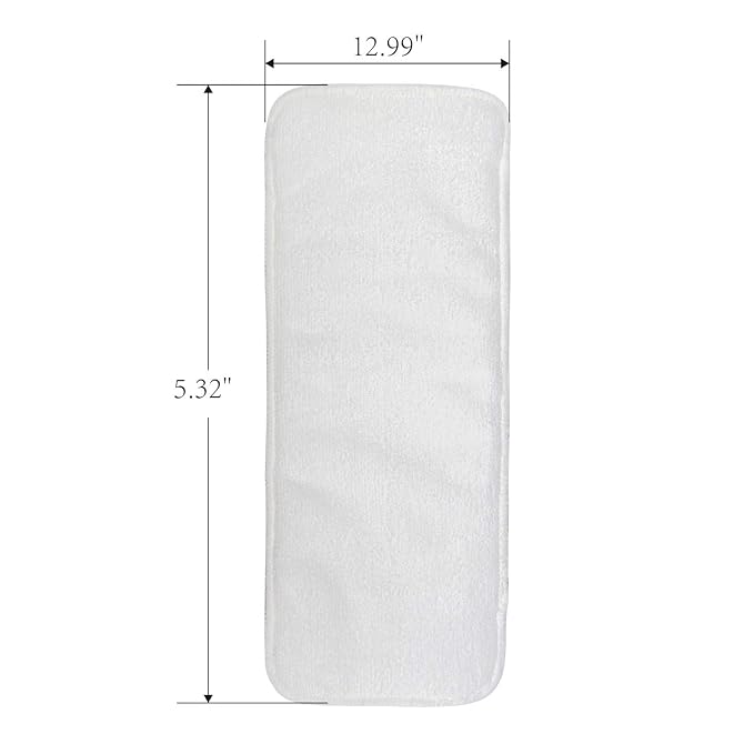 ALVABABY 12pcs Microfiber Inserts,Soft Cloth Diaper Liner,3-Layer Absorbent Inserts,Reusable for Baby Cloth Diapers 12T