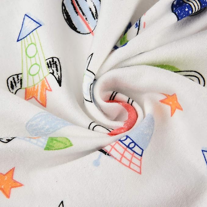 Aablexema Baby Footie Pajamas with Mittens - 3Pcs Infant Footed Sleeper Cotton Sleepwear Outfits