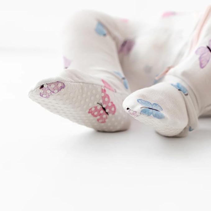 Bamboo Little Soft Baby Footie Pajamas, Baby Clothes, Newborn Sleepers, 95% Viscose and 5% Spandex, 0-24 Months