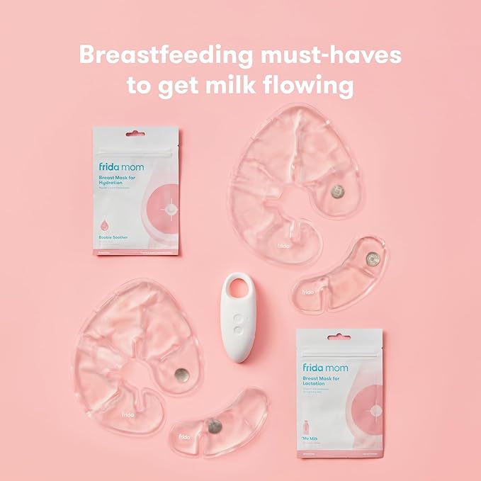 Frida Mom Nipple Cream and Saline Spray Set, Breastfeeding Essentials for New Moms, Cracked Nipple Saline Spray and No-Mess Cream, 2pc Set