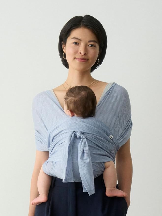 Konny Baby Carrier Flex AirMesh with Head Support- Adjustable, Easy to Wear Baby Wrap Sling, Perfect for Newborn Babies Essentials up to 44 lbs (XS-XL) -Wood Rose