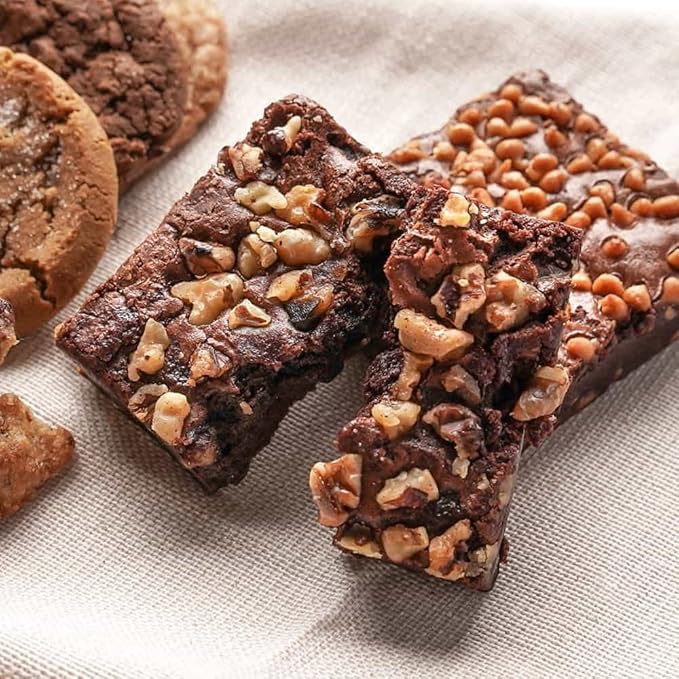 Broadway Basketeers Deluxe Bakery and Cookies Gift Baskets for Delivery Gourmet Cookies and Brownies, Individually Wrapped Edible Care Package for Sympathy, Get Well, Thinking of You, Thank You Gift