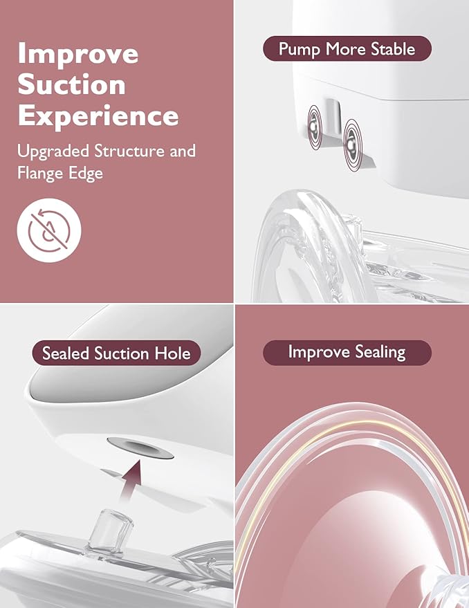 Momcozy S9 Pro Upgraded Wearable Breast Pump, Hands-Free Design with Extended Battery Life & LED Display, Double Electric Portable Pump with 2 Modes & 9 Levels, 24mm, 1-Pack, Gray