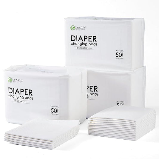 Disposable Changing Pads for Baby, 150 Pack Disposable Changing Pad Liners, Waterproof Disposable Underpads, Ultra Absorbent Super Soft Breathable Diaper Changing Mat 13 x 18 in