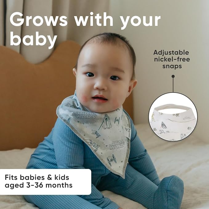 Baby Bandana Drool Bibs for Drooling and Teething 4 Pack Gift Set "Tatooine™" by Copper Pearl