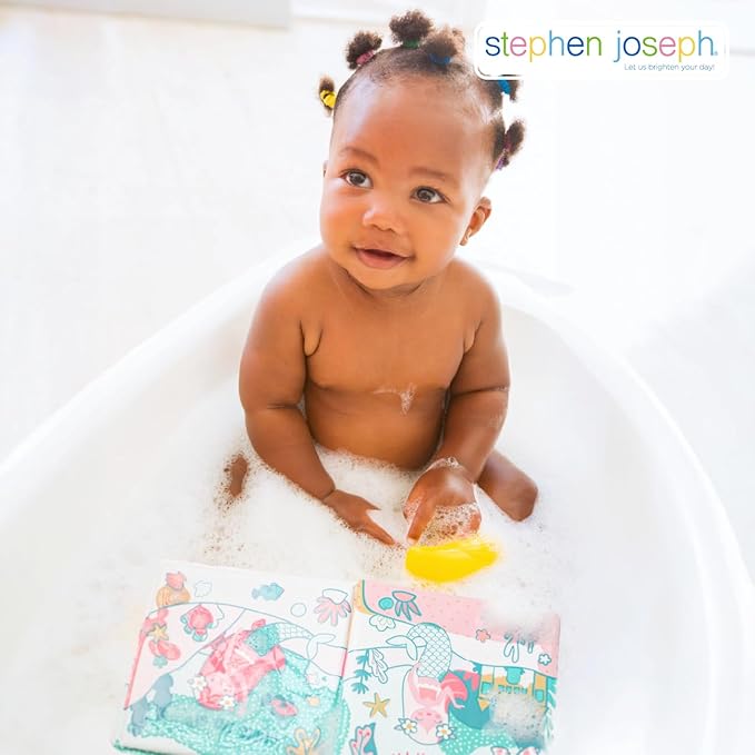 Stephen Joseph, Floating Color Changing Bathtime Book, Toddler Bath Toys, Mermaid