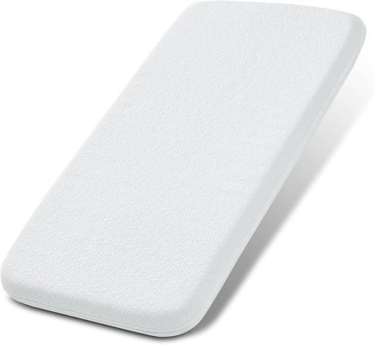 NeoBorn Baby Bassinet Mattress Pad, 32" x 22" Dual Sided Comfort Gel Memory Foam Mattress with Removable Soft Tencel Cover Fit for Fodoss Bassinet