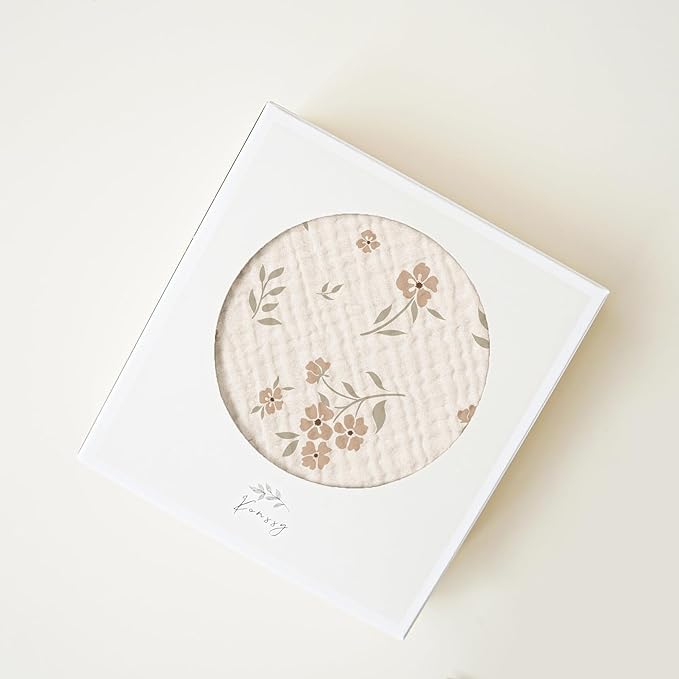 Konssy Muslin Nursing Pillow Covers, 100% Cotton Soft & Adorable Covers for Breastfeeding Pillows, Slipcovers for Newborn Baby Boys & Girls