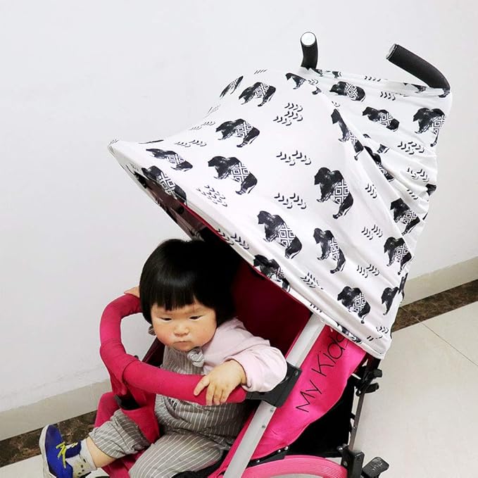 Buffalo Car seat Canopy for Babies, Car Seat Cover for Boys Girls, CarSeat Canopies for Newborn, Multiuse - Nursing Breastfeeding Covers, Shopping Cart/High Chair/Stroller Covers, Soft Breathable