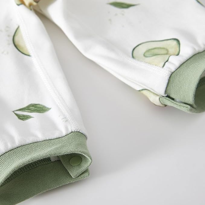 100% Organic Cotton Soft 3-24 Months Unisex Footless Newborn Baby Sleepers Pajamas Romper Boys Girls Long Sleeve