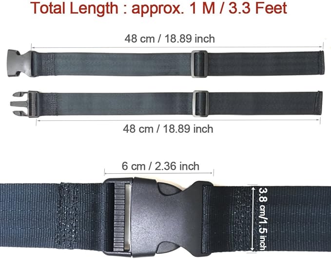 ZARPMA Baby 2 Point High Chair Security Straps,Replacement Harness Straps Belt for Child Kid Infant Safety Strap for Pushchair HighChair Child Chair,Stroller(1M Length)