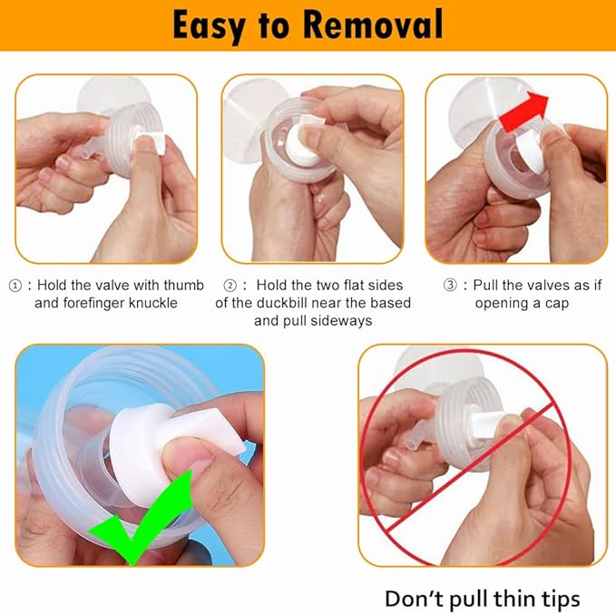 28mm Flange and Duckbill Valve Compatible with Spectra S1 Spectra S2 Spectra9 Plus Synergy Gold Breast Pump, Spectra Pump Parts S2 Parts S2 Accessories Replacement