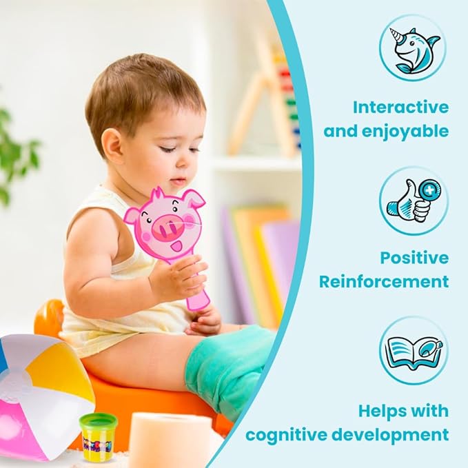 Potty Training Rewards Kit - All-in-One Potty Training Chart with 14 Rewards, Educational Toys & E-Book for Toddlers Boys & Girls