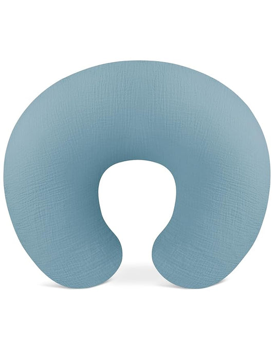 Nursing Pillow Covers, Muslin Nursing Cover for Breastfeeding Pillows, Comfortable for Baby Girls and Boys (Costume Blue)