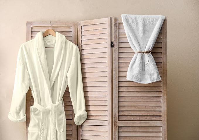 DAN RIVER Premium Cotton Terry Robes for Women and Men, Ultra Soft bathrobe with Adjustable Waist Belt and Pockets Pack of 1