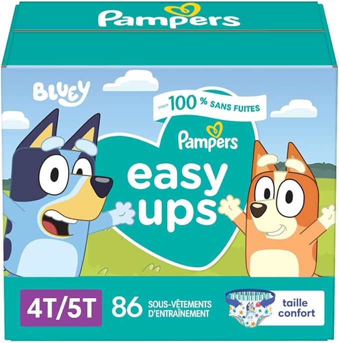 Pampers Potty Training Underwear for Toddlers, Easy Ups Diapers, Training Pants for Boys and Girls, Size 6 (4T-5T), 86 Count, Giant Pack