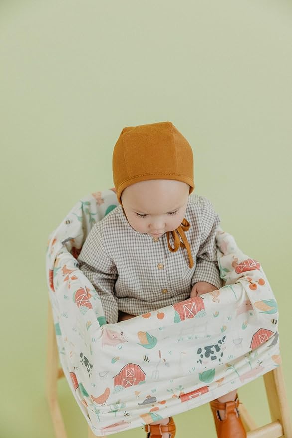 Copper Pearl Multi-Use Cover: Car Seat Covers, Nursing Cover, and Stroller Cover for Sun - Stretchy Fabric, All-Season Use, Stylish Designs, Easy Access for Moms - Farmstead