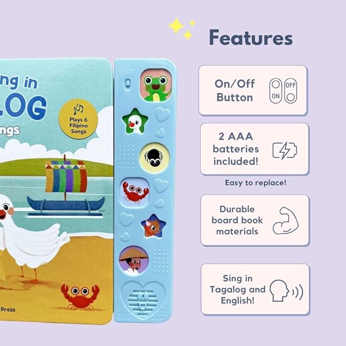 I Love to Sing in Tagalog: Animal Songs, Press and Play Interactive Songbook, Tagalog Books for Toddlers, Baby Books, Tagalog for Children