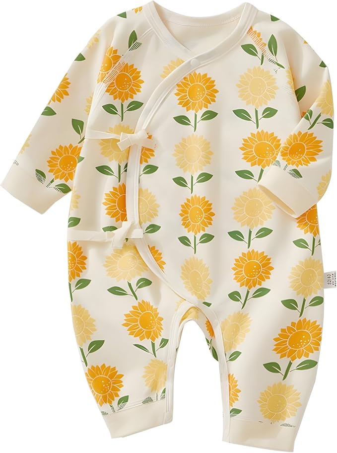100% Organic Cotton Soft 0-6 Months 2-Piece Unisex Footless Newborn Baby Sleepers Pajamas Romper Boys Girls