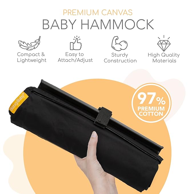 Shopping Cart Hammock – Infant Seat for Grocery Carts – Holds Car Seats Securely – Compatible with Select 4-Seater Wagons (20–24” Wide) – Supports Up to 50 lbs – Black