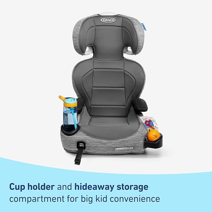 Graco TurboBooster 2.0 LX Highback Booster Seat with Latch System, Gannon; Infant to Toddler Transition car seat, Safe & Comfortable