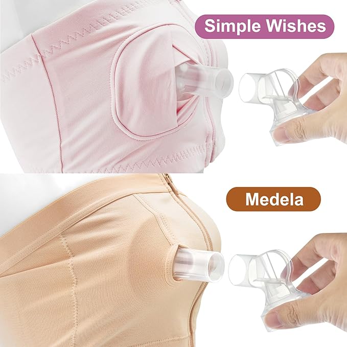 Maymom Pump Parts 2X Detachable Breastshield (15mm) with Valve Membrane and Maymom Connector,Compatible with Medela Breast Pump Parts