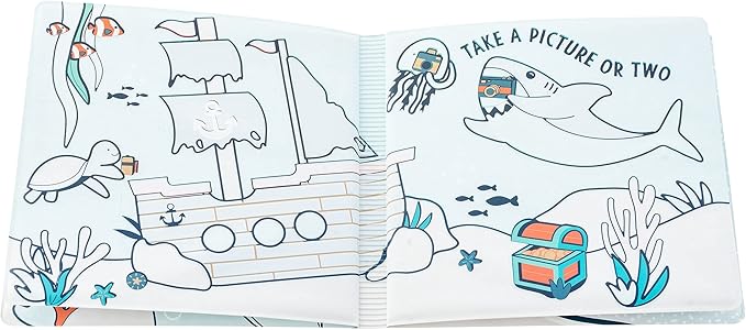 Stephen Joseph, Floating Color Changing Bathtime Book, Toddler Bath Toys, Shark