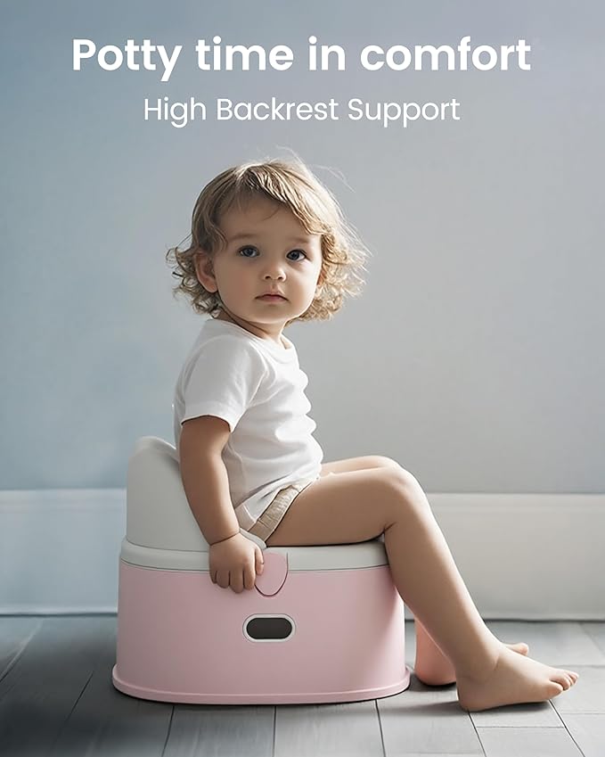 3-in-1 Toddler Potty Training Toilet for Boys and Girls Multi-use Baby Potty Chair for Toddlers 1-3 Training Potty Seat Toddler Toilet Baby Potty Training Seat with Step Stool (Pink)