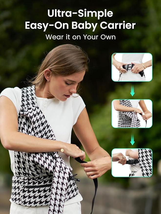 GROWNSY Baby Carrier Newborns to Toddlers, Ergonomic Baby Toddler Carrier Wraps with Head Support, Easy to Wear, Infant Carrier Baby Gift, Travel and Hiking Friendly, 7 to 44 lb (Gray-Leopard)