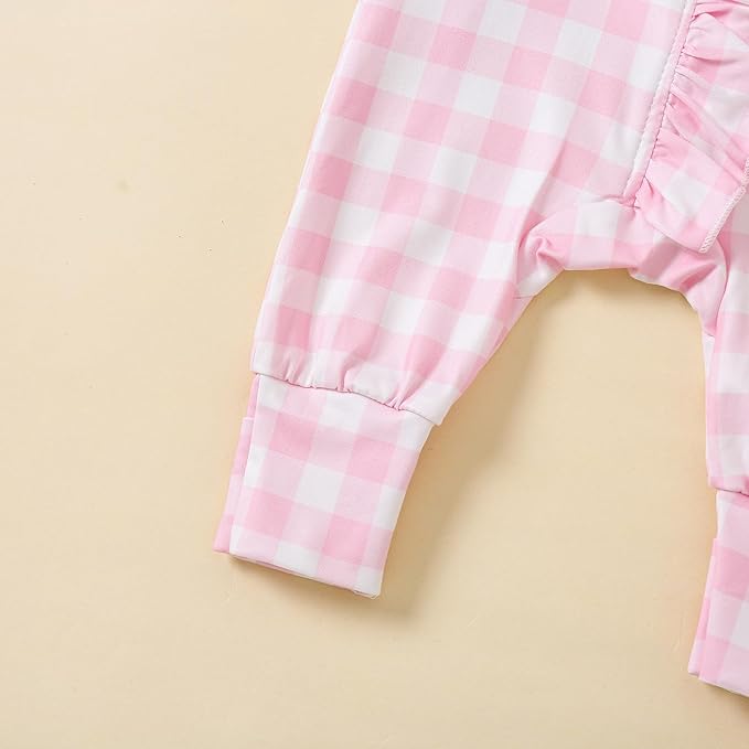 Cute Floral Floral Print Long Sleeve Infant Newborn Baby Girl Clothes Baby Girl Jumpsuit