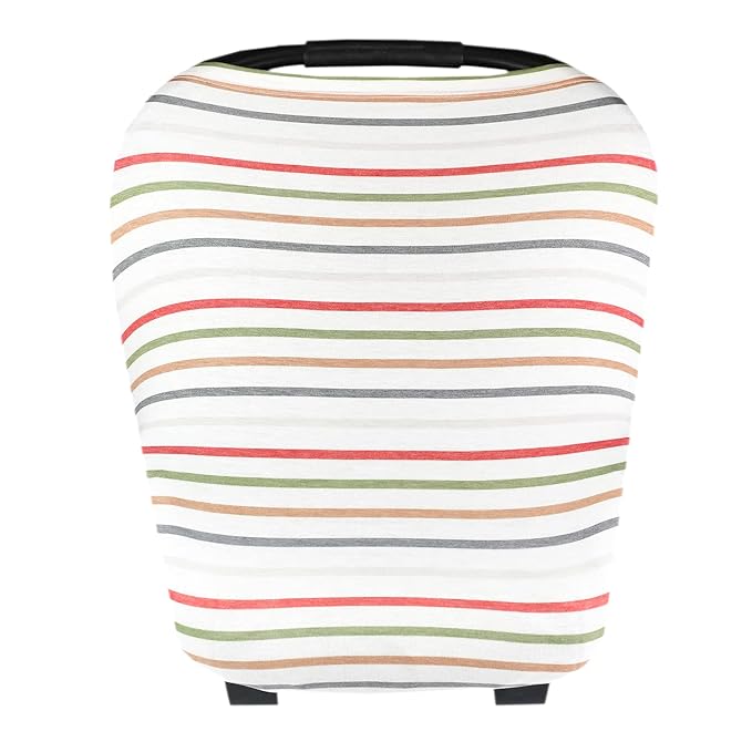 Baby Car Seat Cover Canopy and Nursing Cover Multi-Use Stretchy 5 in 1 Gift Linus by Copper Pearl