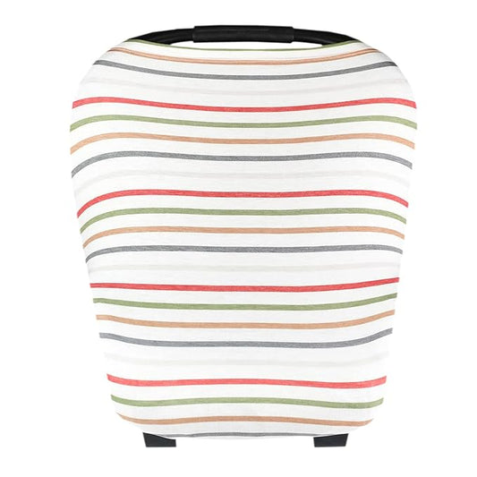 Baby Car Seat Cover Canopy and Nursing Cover Multi-Use Stretchy 5 in 1 Gift Linus by Copper Pearl