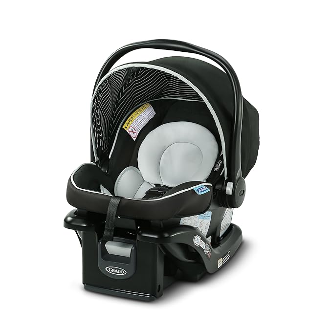 Graco SnugRide Lite LX Infant Car Seat, Rear-Facing, Lightweight, Adjustable Base, Easy Install, Studio
