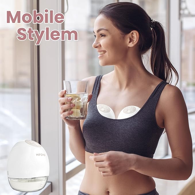 Breast Pump, Wearable Breastfeeding Pump, Electric Breast Pumping, Hands Free Breast Pump with 4 Modes & 9 Levels - Rechargeable Milk Pump, Smart Display for Moms, 24mm 2 Pack