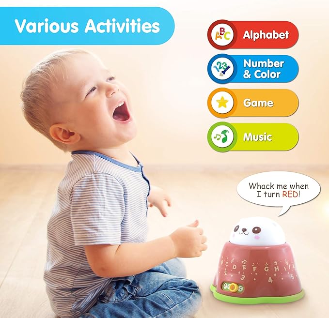 BEST LEARNING Whack and Learn Mole - Educational Interactive Light-Up Toy for Infants Babies Toddlers for 6 Month and up - First Baby Boy or Baby Girl Birthday Gift
