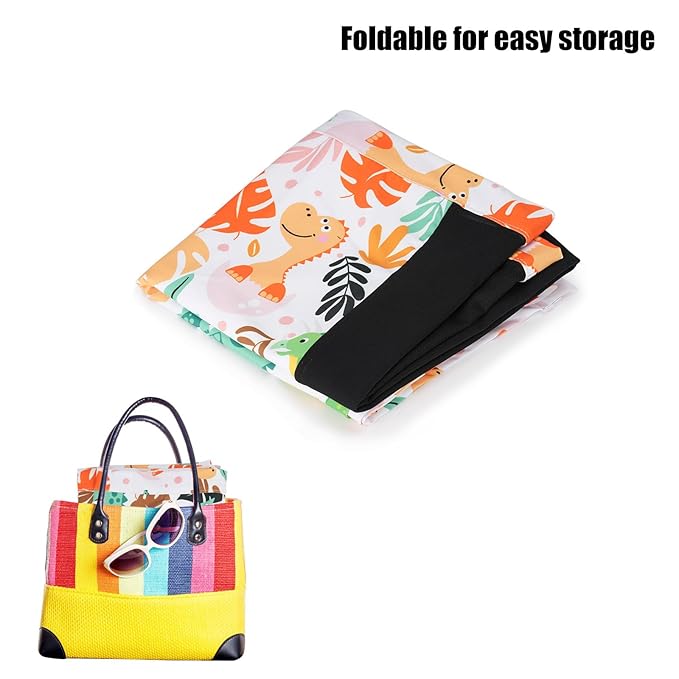 Stretchy Panoramic Canopy Compatible with Wonderfold Stroller Wagons W2/W4 All Models,UPF50+ Sun Protection with Two Mesh Windows,Sun Shade and Protection(Dinosaur)