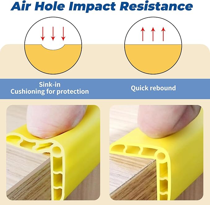 Wall Corner Edge Protector - 1x1x36 inch Baby Proofing Corner Guards, Self-Adhesive Furniture Edge Strips, for Home, Kindergarten, Office, 5 Pack (36" L x 2" W x 2" H, Black, 5)