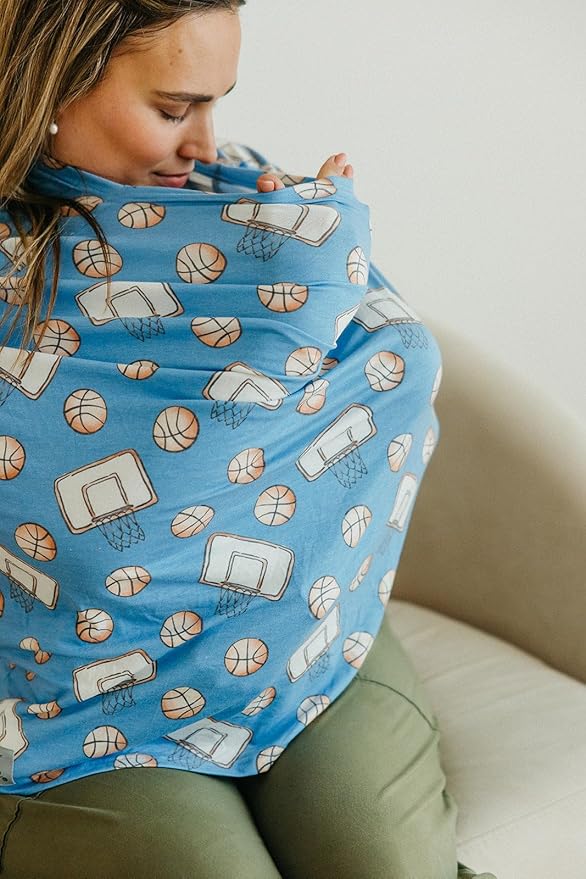 Copper Pearl Multi-Use Cover: Car Seat Covers, Nursing Cover, and Stroller Cover for Sun - Stretchy Fabric, All-Season Use, Stylish Designs, Easy Access for Moms - Dunk