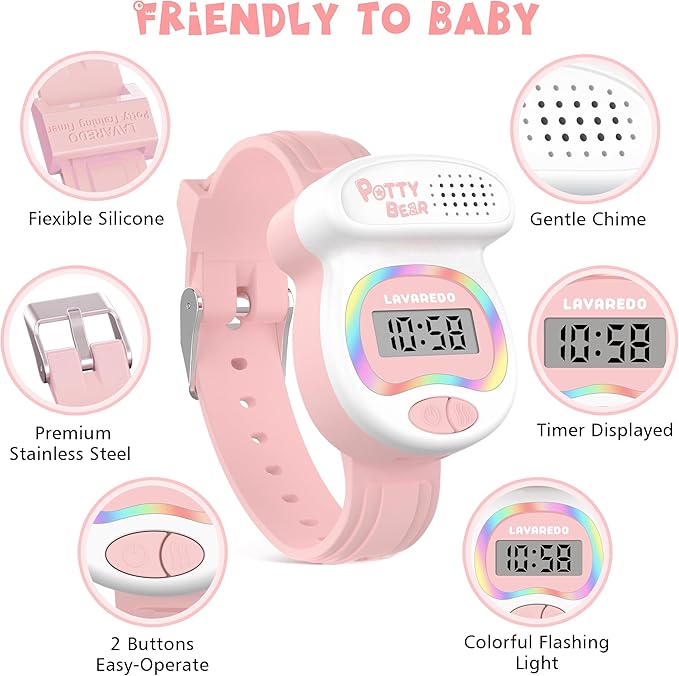 Kids Watch Potty Training Watches for Boys and Girls, Potty Timer Toilet Shape and LED Colorful Lights, Music Reminds Kids It's Time to Go to The Bathroom, Fun Gift for Moms and Toddlers