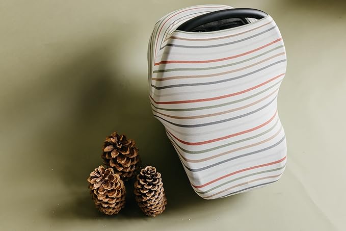 Baby Car Seat Cover Canopy and Nursing Cover Multi-Use Stretchy 5 in 1 Gift Linus by Copper Pearl