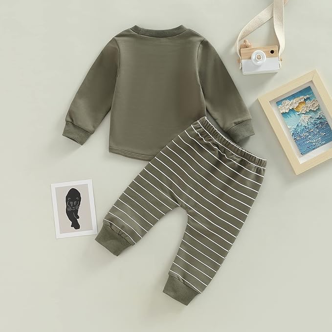CIYCUIT Toddler Baby Boy Clothes Long Sleeve Sweatshirt Pants Set Fall Winter Outfits