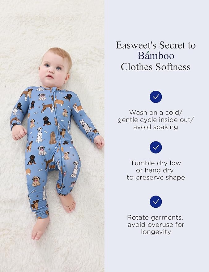 Footless Pajamas Baby Boy Girls, Viscose from Bamboo Baby Pajamas, Two Way Zipper Sleepers, Newborn Pjs