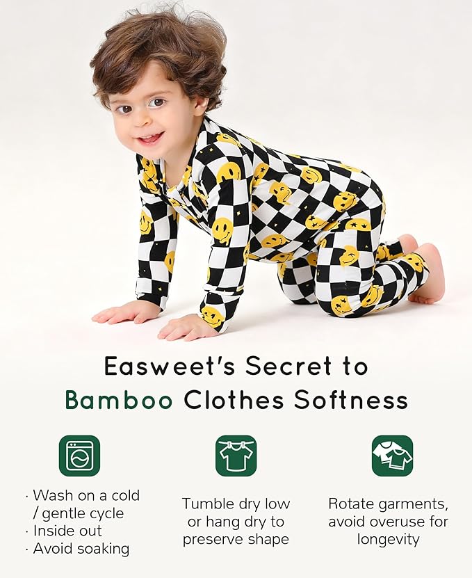 Footless Pajamas Baby Boy Girls, Viscose from Bamboo Baby Pajamas, Two Way Zipper Sleepers, Newborn Pjs