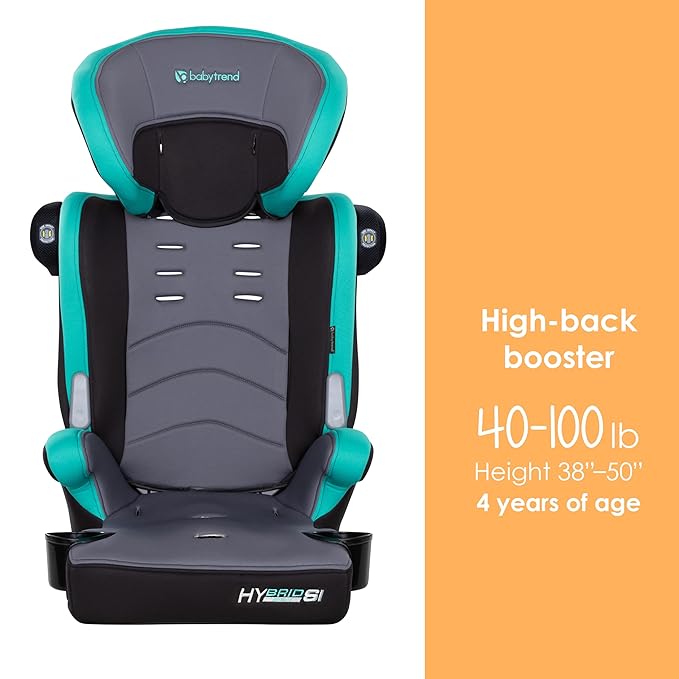 Baby Trend Hybrid SI 3-in-1 Combination Booster Car Seat with Side Impact Protection, Hoboken Teal