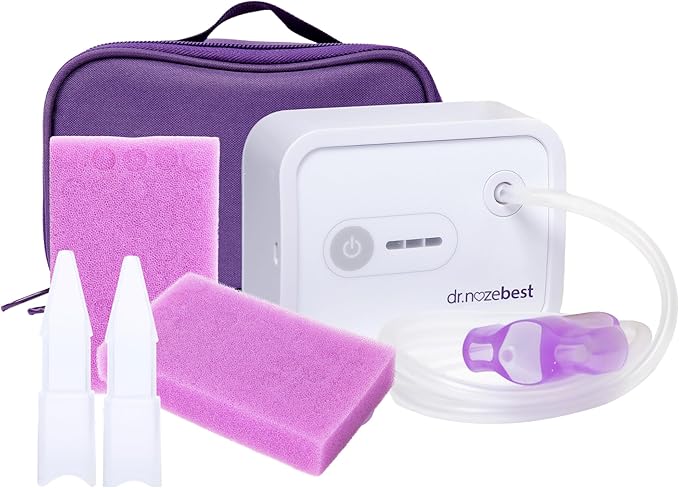 Dr. Noze Best Multi-Child Family Bundle | NozeBot Nasal Aspirator, 80 Filters, 2 Newborn Nosepieces & Travel Bag | Baby Registry Essential for Families