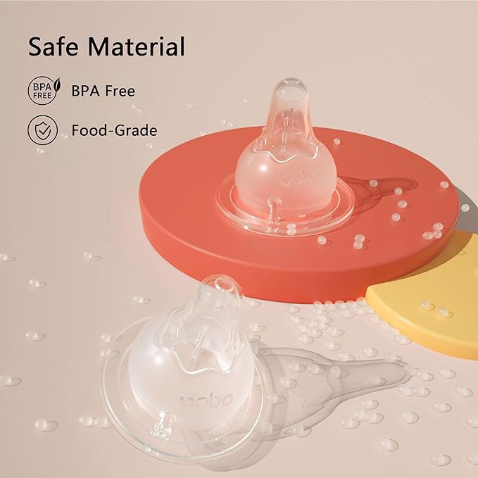 YOHKOH Natural PPSU Baby Bottle with Natural Response Nipple, Newborn Anti-Colic Baby Bottles with Handle, Wide Neck Mushroom Cap Baby Bottle (8.8oz (Pack of 2), Yellow1)