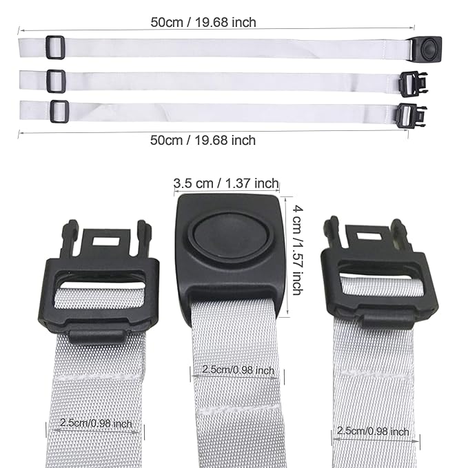 ZARPMA High Chair Straps, 3 Point Harness Straps Belt for Child Kid Chair Strap for IKEA Antilop High Chair (Grey)